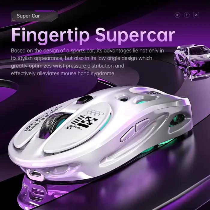 FMOUSE M235Pro souris sans fil Bluetooth e-sports trois modes ordinateur portable jeu de bureau RGB creux léger modélisation de voiture de sport