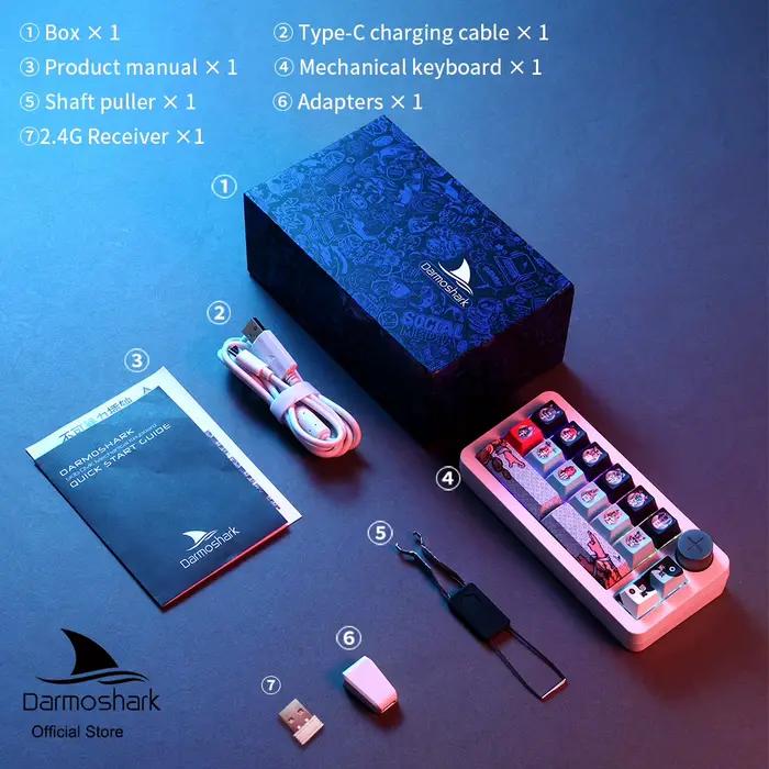 Darmoshark SK16 clavier numérique Tri mode sans fil Bluetooth