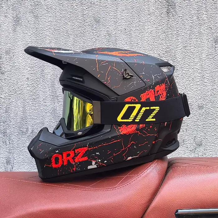 ORZ nouveau casque de moto enfants casque tout-terrain vélo descente AM DH casque croisé capacete motocross casco capacité