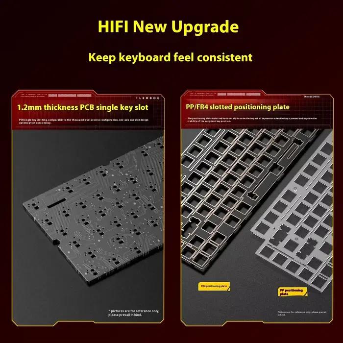 Leobog Hi75C Kit de clavier mécanique sans fil en aluminium pour jeu Hi75