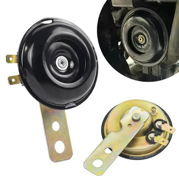 Klaxon de moto 12V 1,5a, Super fort, étanche, rond, haut-parleur universel pour Scooter, moto, vélos électriques, cyclomoteurs, klaxon électrique