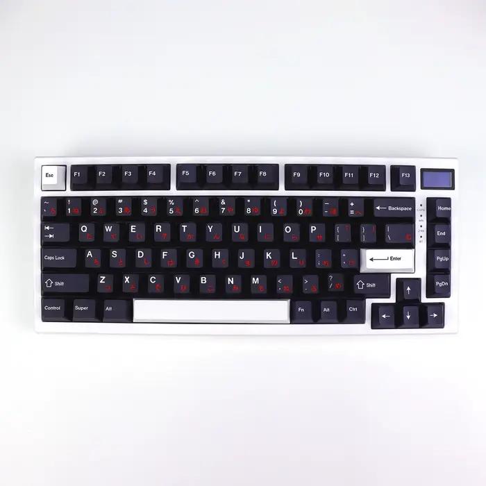 Clavier mécanique KBDiy 143 touches GMK WOB rouge cyrillique touches en plastique PBT sublimation 5 faces pour ordinateurs de bureau portables numériques tablettes occasions spéciales