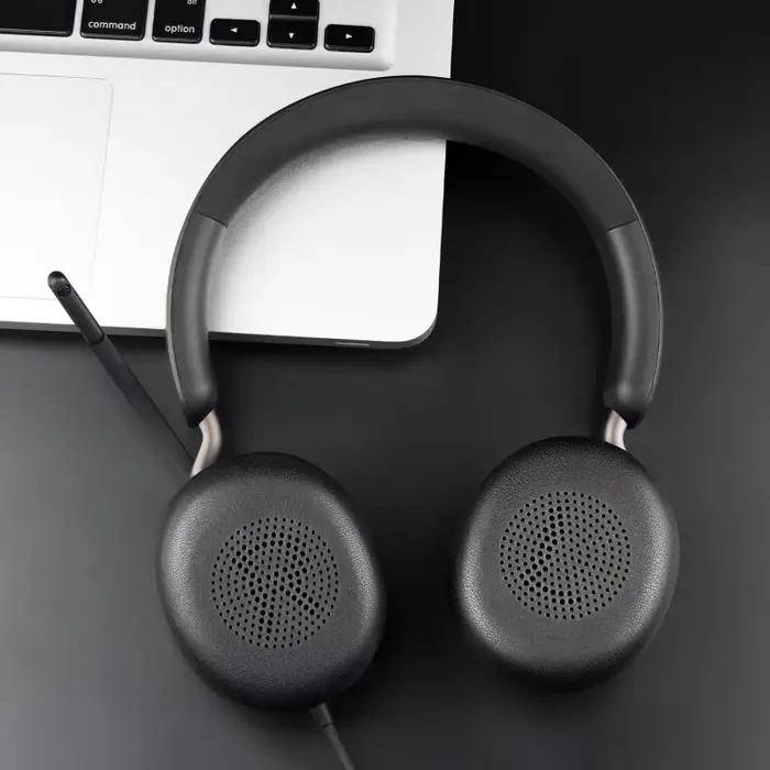 Coussinets d'oreille de remplacement confortables pour casque sans fil supra-auriculaire Jabra Evolve2 65/40/Elite 45h