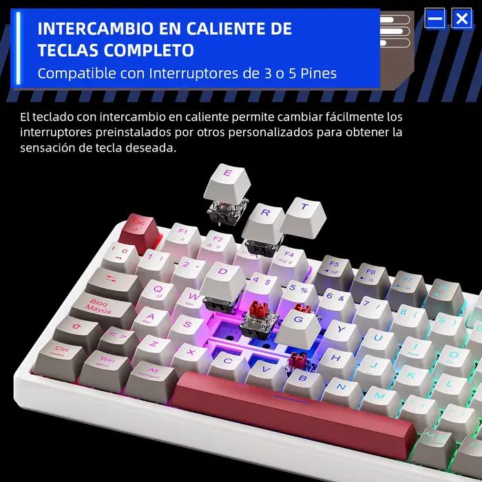 THUNDEROBOT K98 clavier mécanique filaire rvb 98% Compact disposition TKL