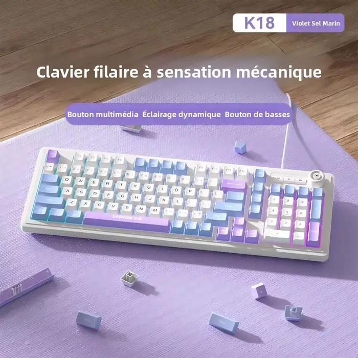 Clavier filaire pour bureau et jeux