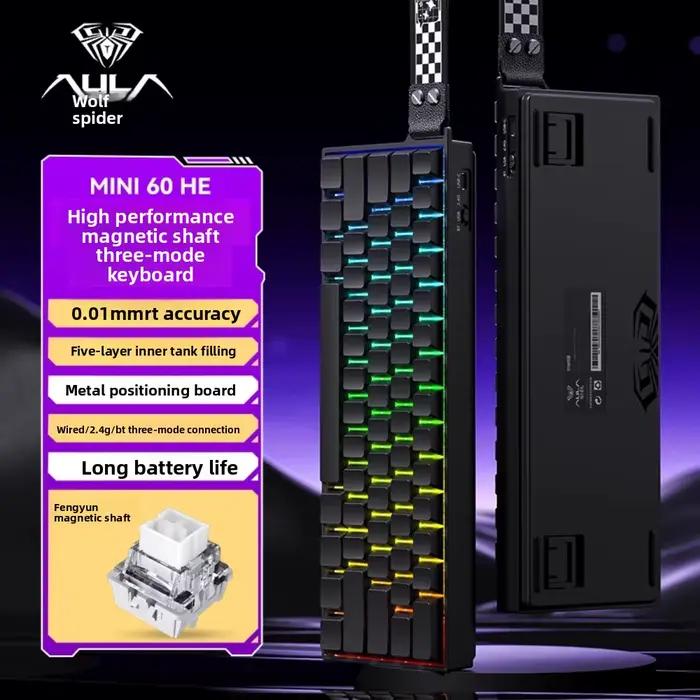 AULA MINI60HE clavier à axe magnétique à trois modes