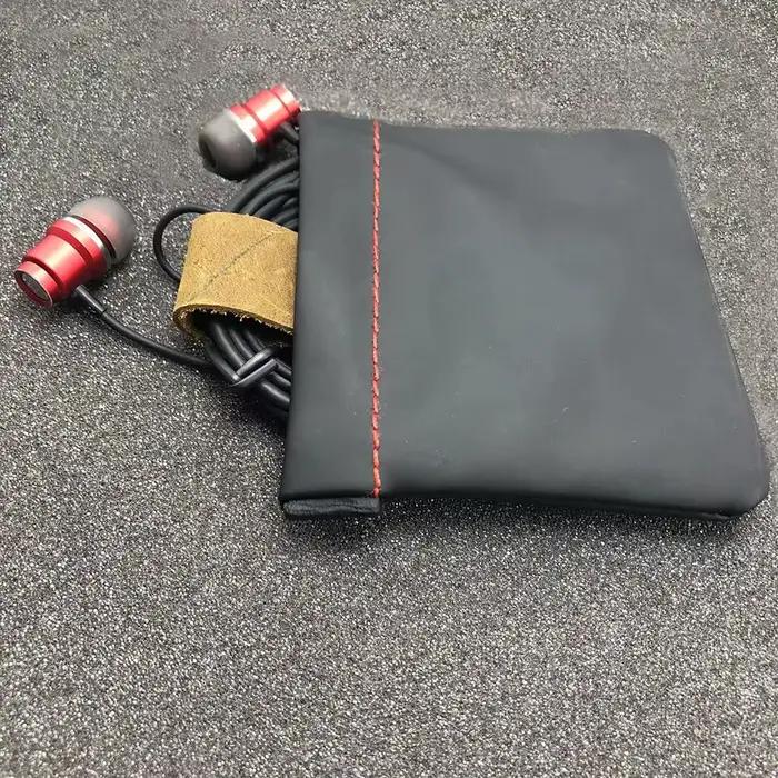 Sac pour écouteurs en cuir PU