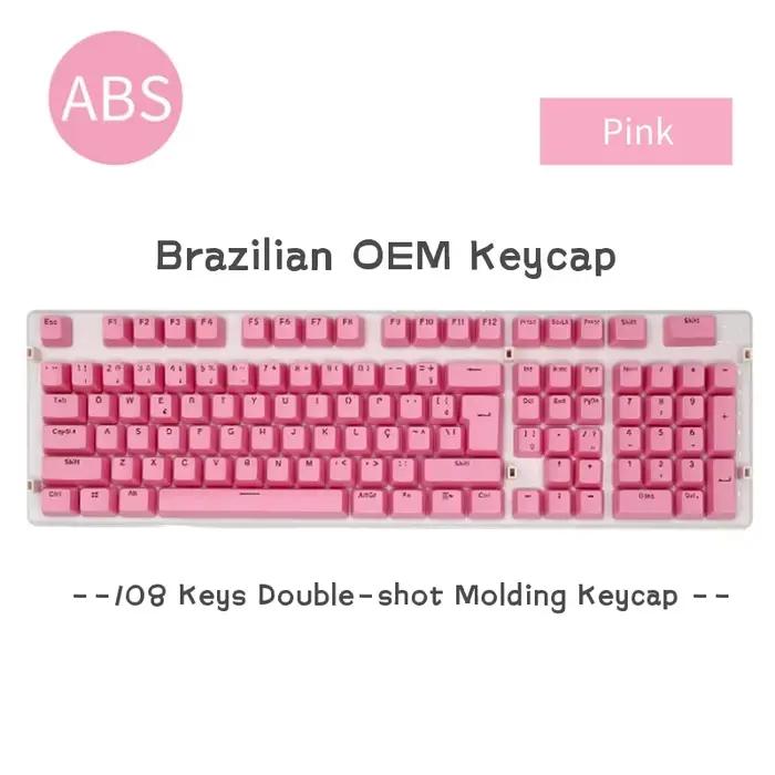 108 touches clavier mécanique Keycaps brésilien Abnt2 disposition Keycap OEM profil ABS