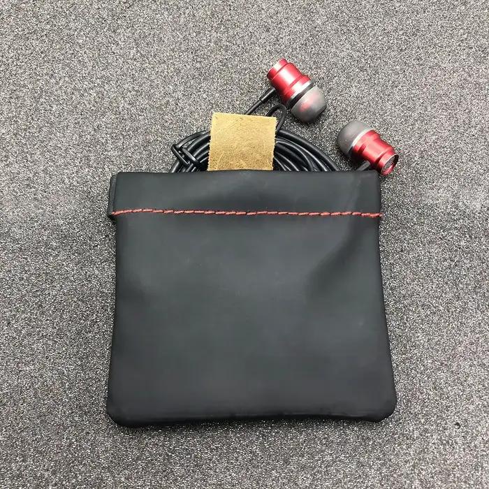 Sac pour écouteurs en cuir PU