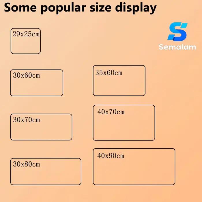 Tapis de souris personnalisé Semalam, impression HD, grande taille XXL, confort de jeu pour gamer et productivité au bureau, couleur personnalisable pour style unique