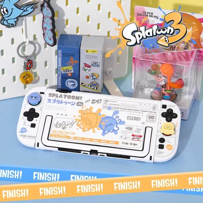 Étui de protection Splatoon 3 pour Switch 2 - Conception à coque divisée en deux parties - Accessoires de console NS2 Housse de jeu