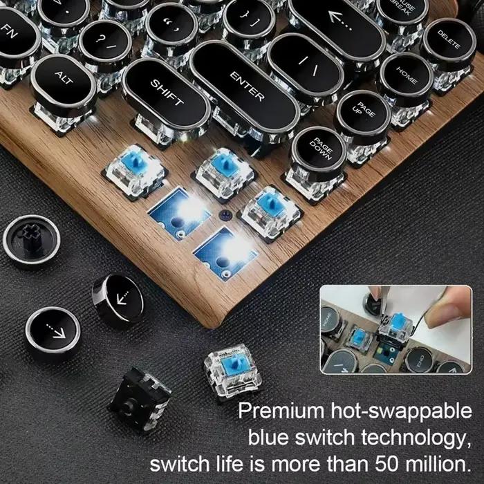 Clavier Bluetooth sans fil pour ordinateur de bureau