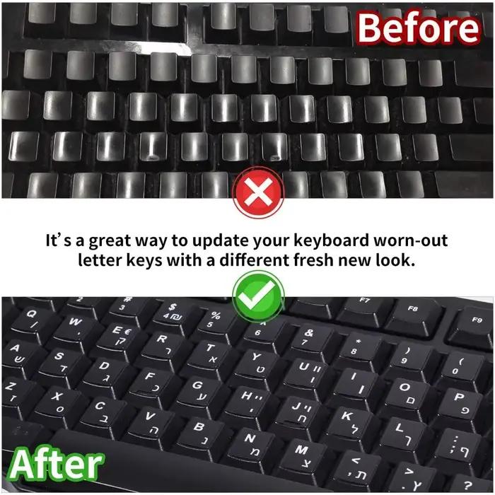 Autocollants de clavier anglais espagnol italien coréen