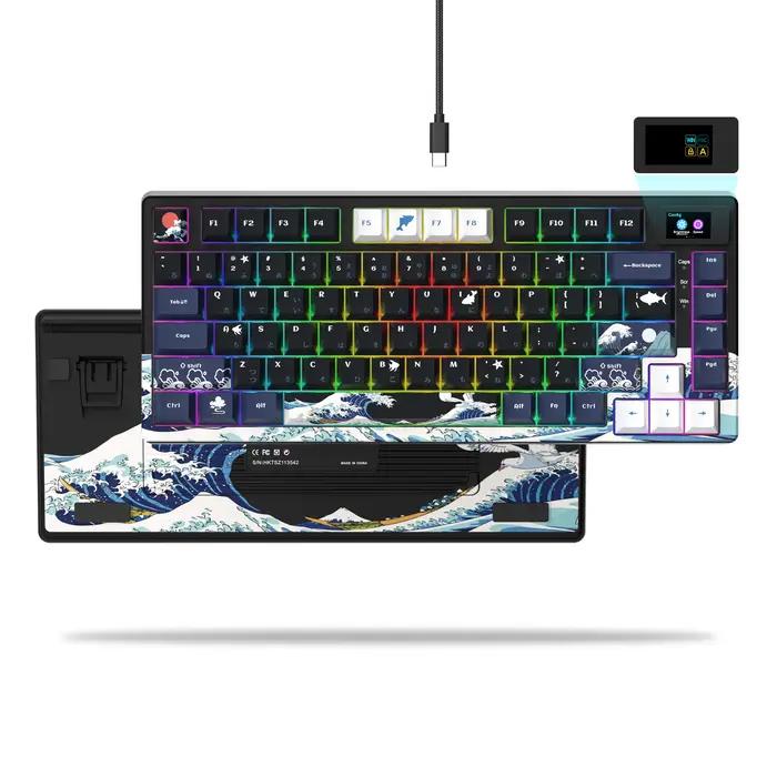 Clavier de jeu mécanique filaire avec écran OLED