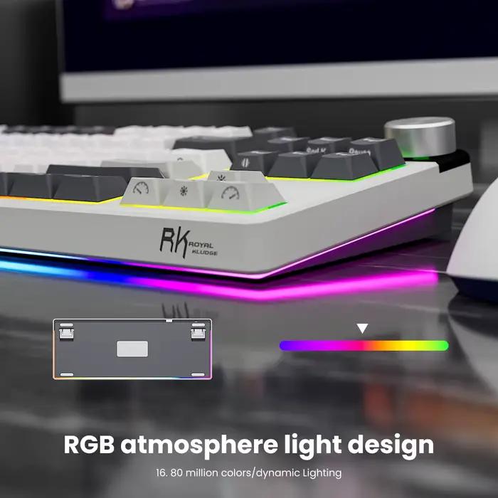 RK ROYAL KLUDGE S85 TFT couleur Screent clavier mécanique Tri Mode sans fil 85 touches