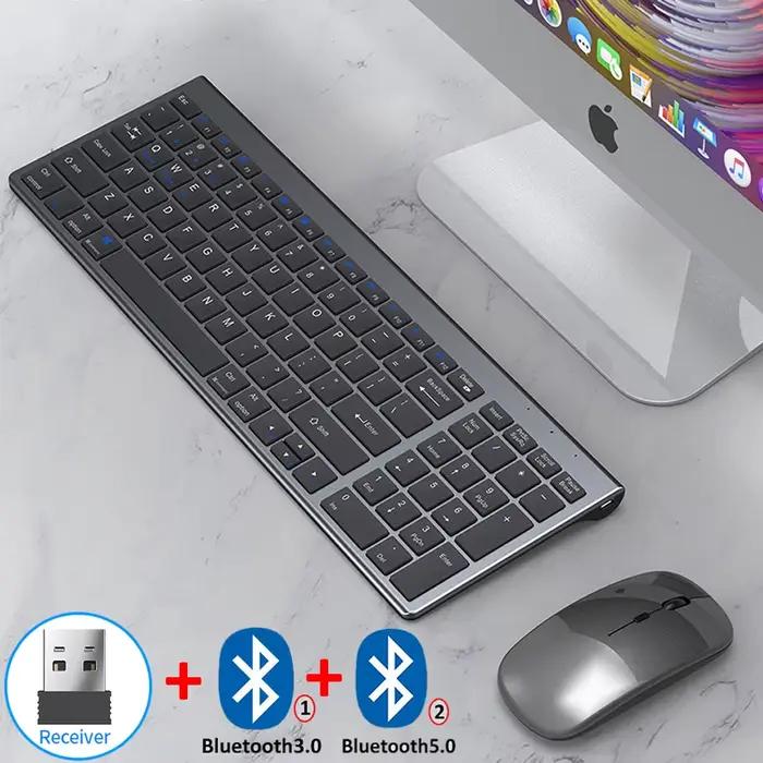 Bluetooth 5.0 2.4G clavier et souris sans fil Combo Mini