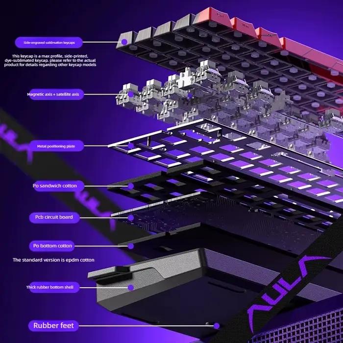 Clavier magnétique AULA Win60He RGB Hero 60He