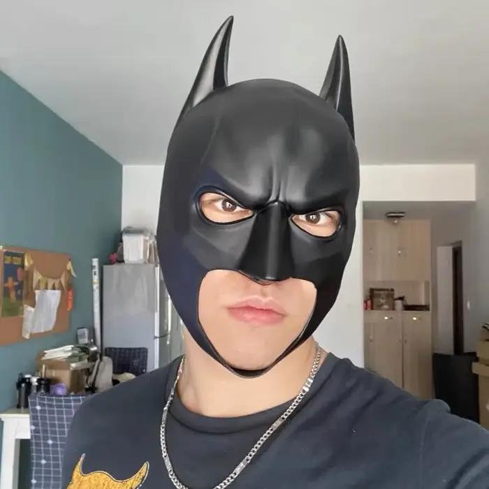 Masque de Chauve-Souris en Latex pour Homme Adulte, Équipement de Sauna, Cosplay, Halloween, Soirée Dansante, Mascarade, Anime