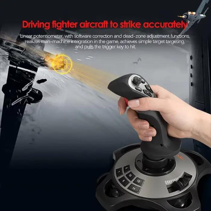Joystick PXN-2113 Pro Simulateur de Vol Manette de Jeu Immersive pour PC Bureau Occasions Spéciales