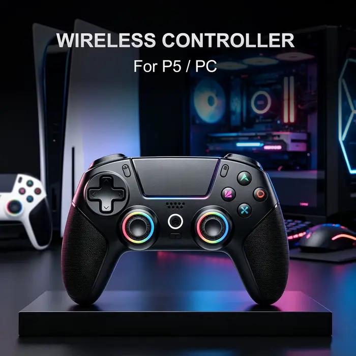 Manette de jeu sans fil/filaire P501 pour PS5/PC avec joystick à effet Hall