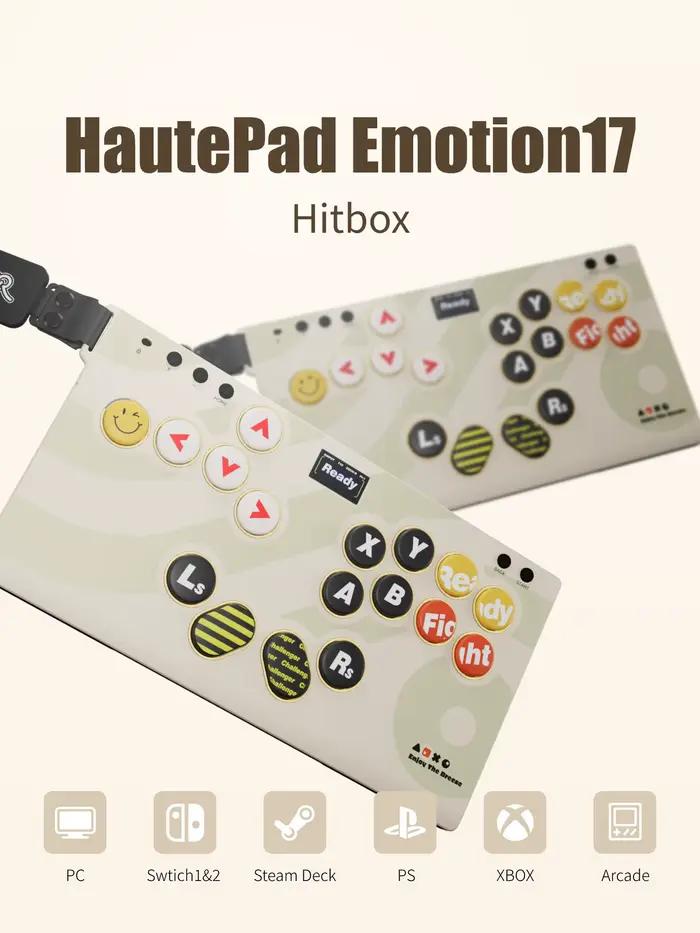 Clavier de jeu de combat Haute42 TBGamer Hitbox HautePad Emotion III-17 pour Street Fighter 6