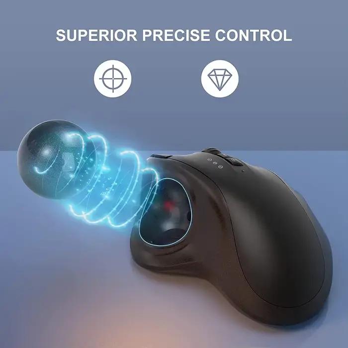 Souris Trackball sans fil ergonomique