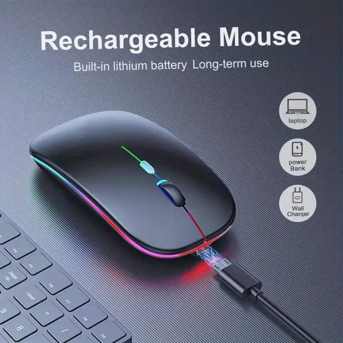 Souris Bluetooth sans fil avec adaptateur type-c vers USB