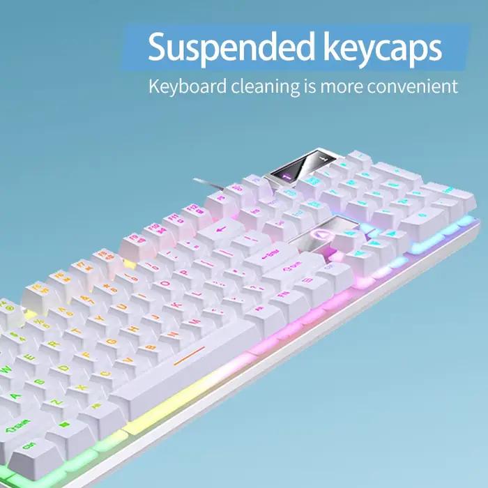 Clavier et souris lumineux LED filaires
