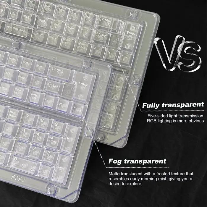 Capuchons de touches PC transparents et translucides givrés