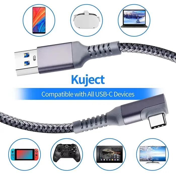 Accessoires pour Oculus Quest2 Quest 2 câble lien intelligent 3D réalité virtuelle VR lunettes USB A à Type C 3 5M