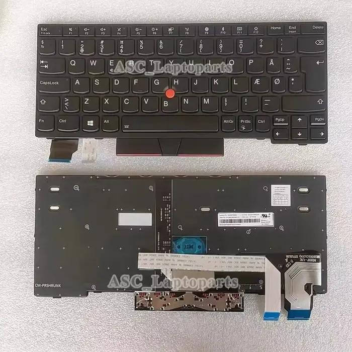 Nouveau clavier SD nordique norvégien danois pour Lenovo ThinkPad X280 A285 X395 X390