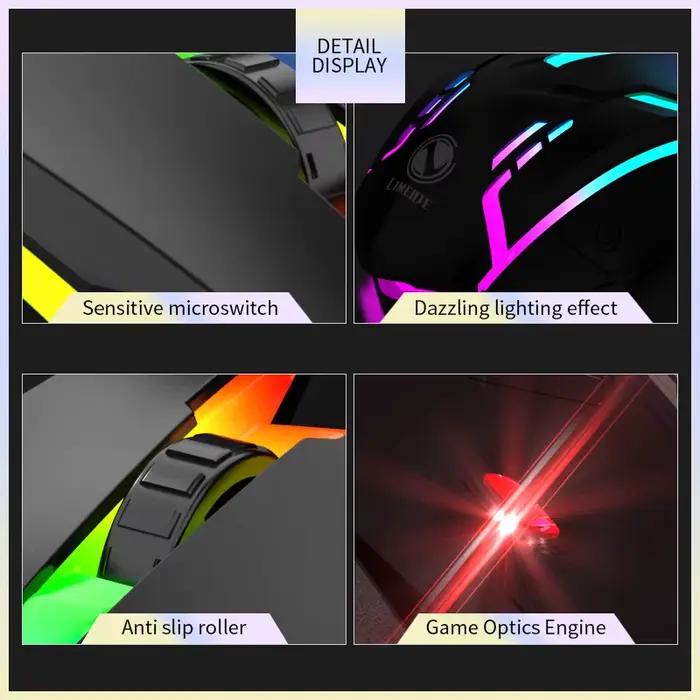 S1 souris USB filaire souris ordinateur portable jeu bureau souris lumineuse