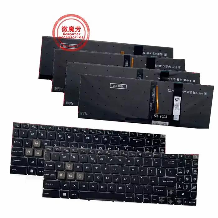 Nouveau clavier d'ordinateur portable américain pour MSI Crosshair 15 B12UEZ Cyborg15 A12VE A13V pulse15 B13v Katana 15 B13VFK B13VGK B13VEK B12VGK B12VFK