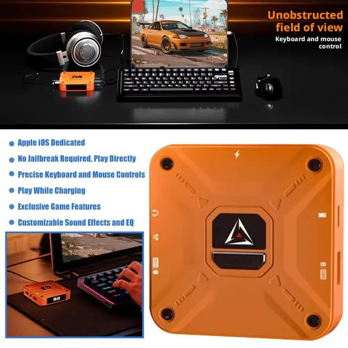 Adaptateur convertisseur clavier et souris pour jeux mobiles Gamwing Aimzenix Raiders AX360M pour smartphones Android et iOS