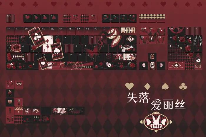 119 touches perdues Alice thème Keycaps Transparent