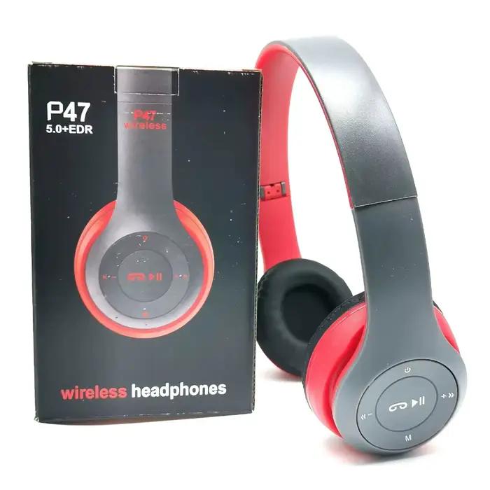 Casque d'écoute sans fil Bluetooth 5.0 portable et pliable multifonctionnel pour connexion Bluetooth carte TF et filaire pour homme et femme usage quotidien et voyage