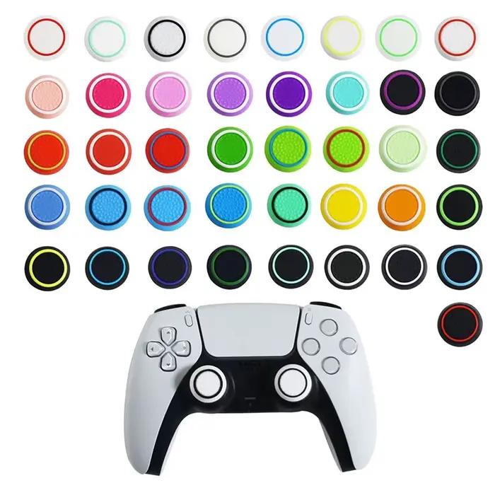 Pour PS4/Pour PS5 Compatible 28 Pièces Grips de Manette en Silicone & Capuchons de Joystick Antidérapants Anti-Rayures Protection Complète