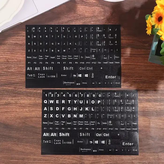 Anglais 120 touches mat Standard étanche clavier autocollants lettre Alphabet
