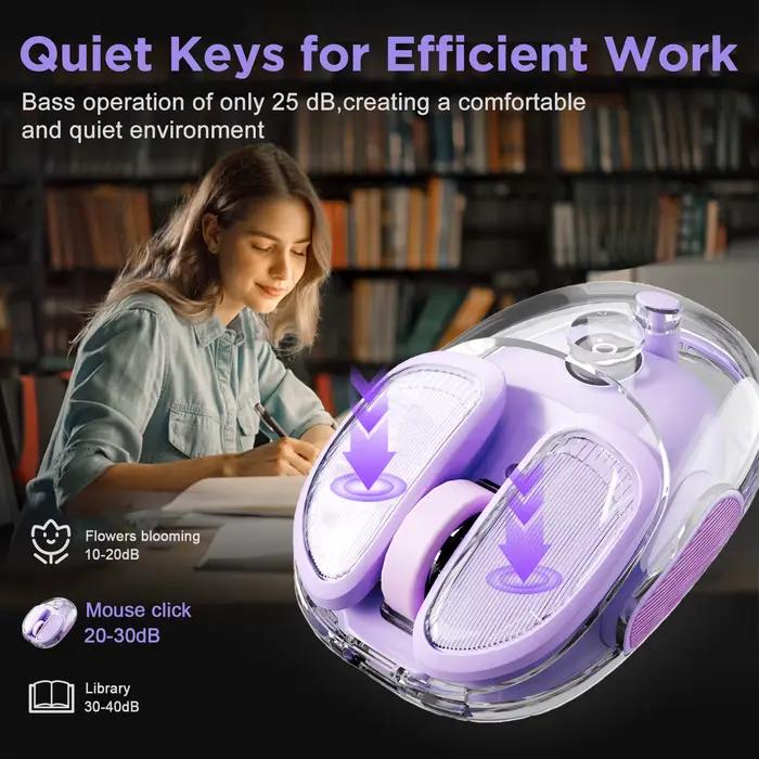 Souris RVB sans fil violette EWEADN Q9