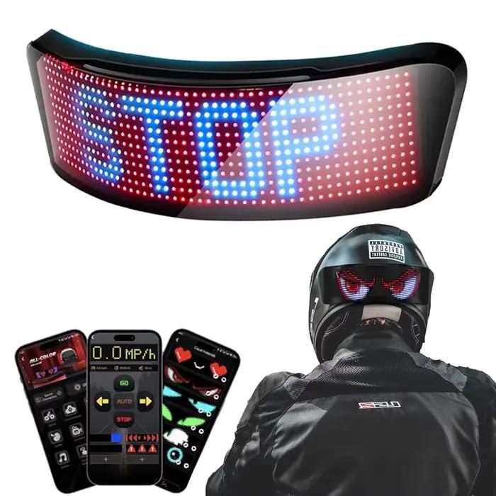 Feu arriere de casque led pour motards unisexe en polyester noir lumiere de signalisation pour casques et equipements de moto occasionnels