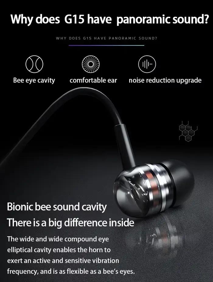 【Livraison rapide】 Dolby Sound dans l'oreille écouteur HIFI caisson de basses universel 3.5mm casque filaire avec micro