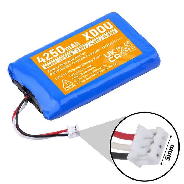 Batterie de contrôleur PS5 lithium-ion 4250mAh pour PlayStation 5 DualSense CFI-ZCT1W six couleurs pour personnalisation gaming sans interruption
