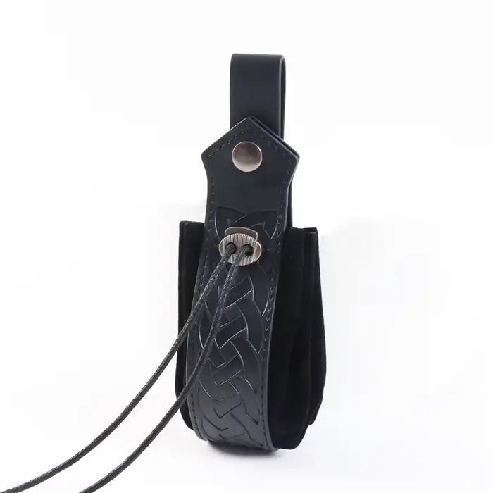 Ensemble d'accessoires de costume d'Halloween avec ceinture médiévale sans bouteilles en verre et détails de perforation pour les foires de la Renaissance