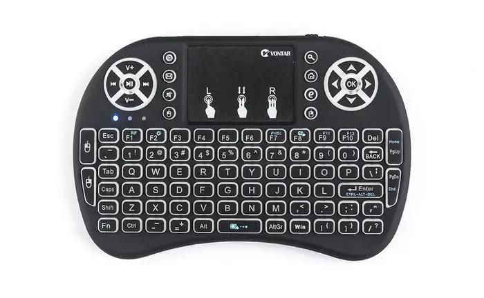 VONTAR i8 clavier sans fil russe anglais hébreu Version i8 + 2.4GHz Air Mouse pavé tactile portable pour Android TV BOX Mini PC