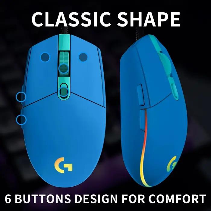 Souris esports silencieuse sans fil bimode Logitech G102/G203