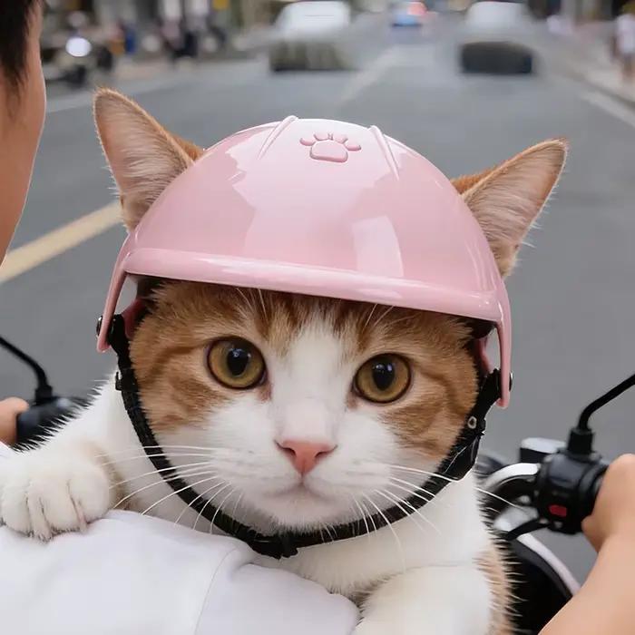 Casque pour animaux de compagnie (chiens et chats) – Casque de moto amusant, casquette de sécurité pour sports de plein air, accessoires de mode pour la tête des animaux de compagnie, pour petits et m