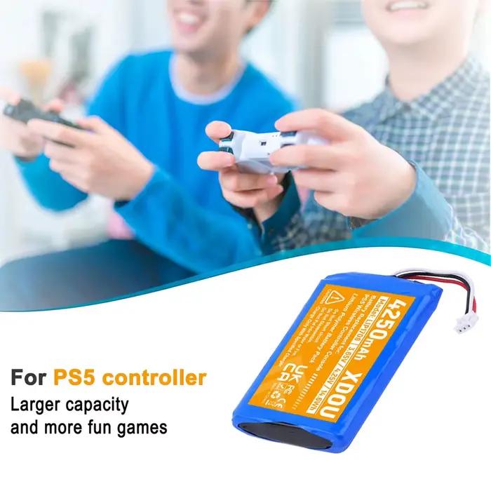 Batterie de contrôleur PS5 lithium-ion 4250mAh pour PlayStation 5 DualSense CFI-ZCT1W six couleurs pour personnalisation gaming sans interruption