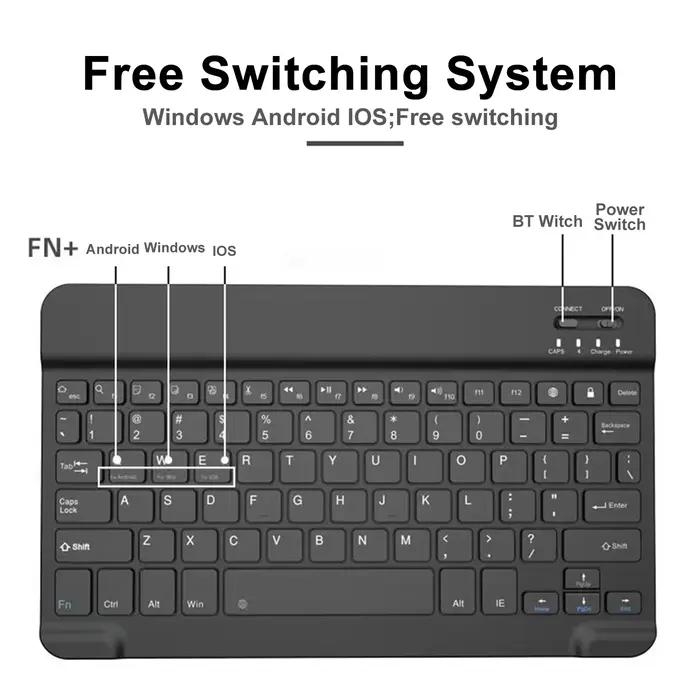 2025 nouveau clavier sans fil Bluetooth souris pour IOS Android Windows tablette pour iPad Mini Pro