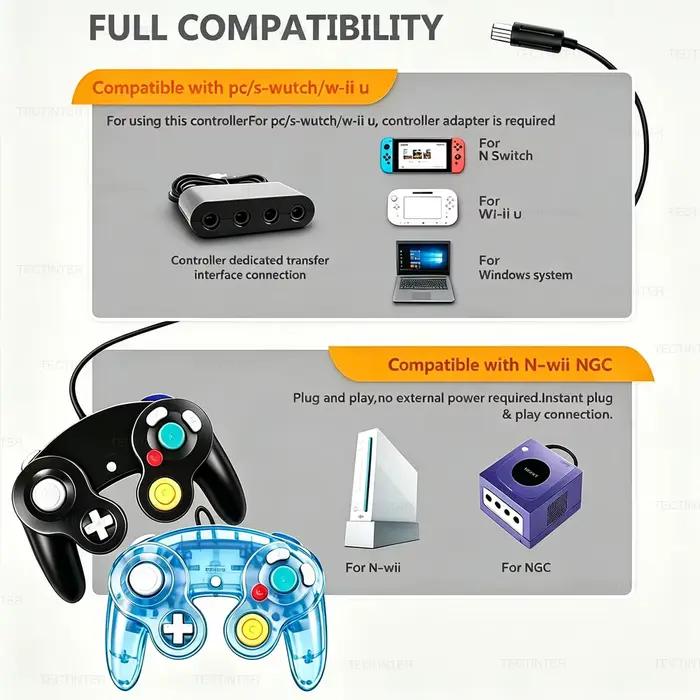Manette filaire GC Gamecube pour console Nintendo Switch