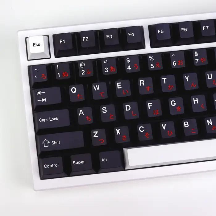 Clavier mécanique KBDiy 143 touches GMK WOB rouge cyrillique touches en plastique PBT sublimation 5 faces pour ordinateurs de bureau portables numériques tablettes occasions spéciales